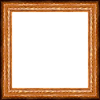 a picture gold frame on a white