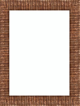 a picture  frame on a white