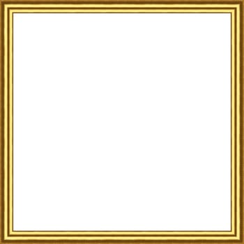 a picture gold frame on a white