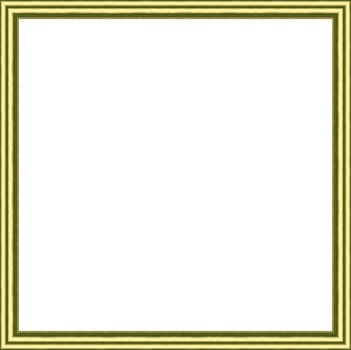 a picture gold frame on a white