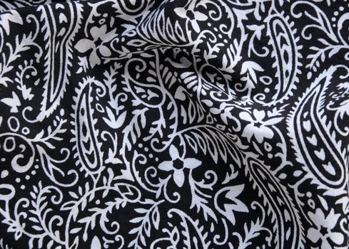 bandana print in black and white useful for a background