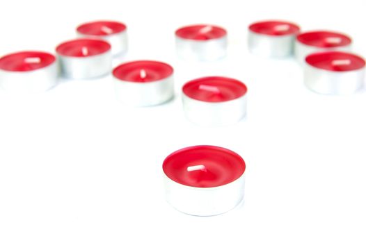 Scented candals isolated against a white background