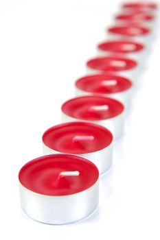 Scented candals isolated against a white background