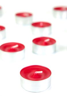Scented candals isolated against a white background