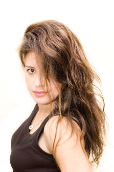 a young woman with very healthy hair 