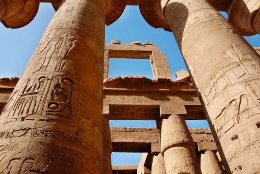 architecture details of Karnak Temple in Egypt