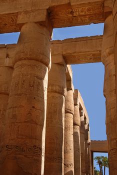 architecture details of Karnak Temple in Egypt