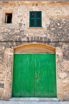 Old building details in the old town of Alcudia