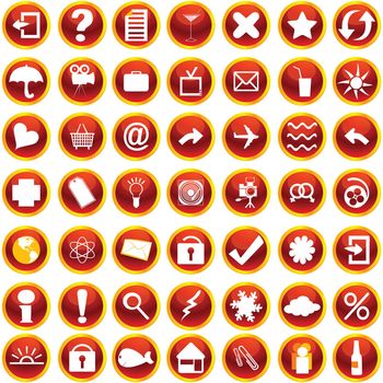 Web and internet icons set on white background