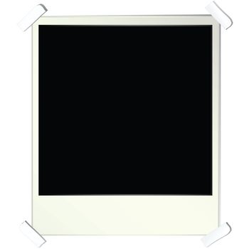 Empty photo frame, isolated object over white background