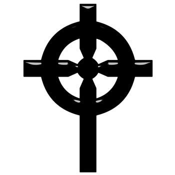 3d Celtic Cross isolated in white