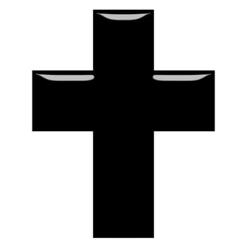 3d Cross isolated in white