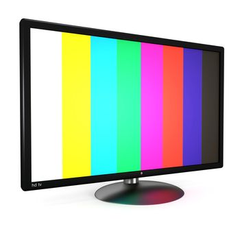 Flat screen tv isolated on white background. 3d render.