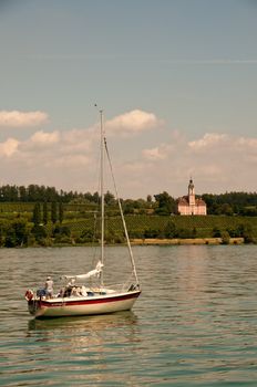 Sailboat by Birnau on Bodensee, Germany