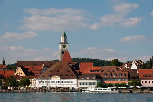 view of town from water, Uberlingen, Germany