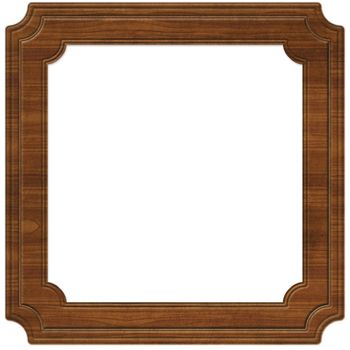 Wooden frame illustration (path included)