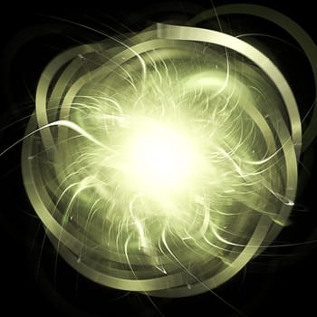 Beautiful glowing fractal design background. Cosmos burst.