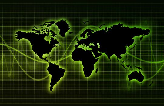 Global Connection Network Background As a Art
