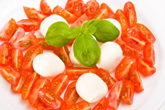 tomatoes, mozzarella and basil: insalada caprese