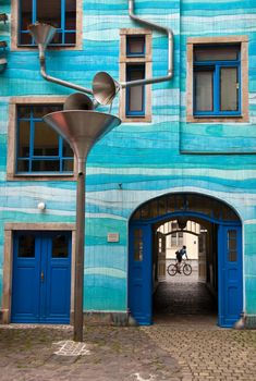 rain collection art in the Kunsthof- passage, Dresden, Germany