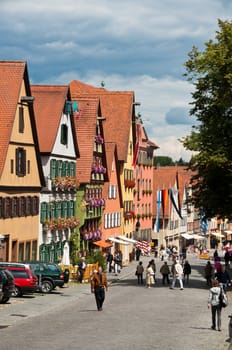 shopping street in Dinkelbuhl, Germany