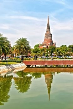 Temple at the Unesco World Heritage Site of Ayuthaya in Thailand.