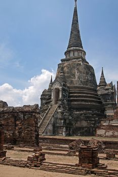 Temples at the Unesco World Heritage Site in Ayuthaya, Thailand.