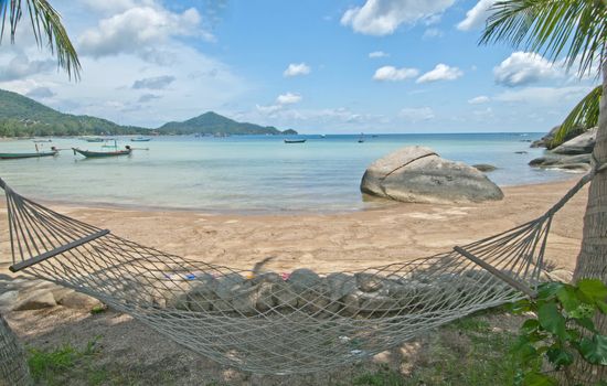 Hammock on the tropical Island of Koa Toa in Thailand.