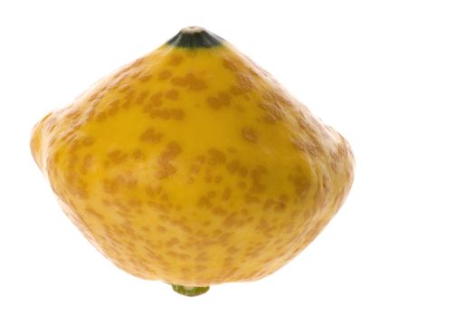 Isolated macro image of yellow squash.