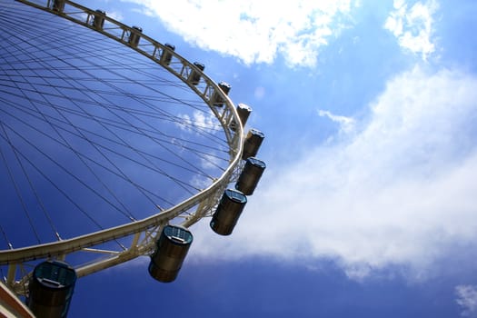 The Singapore Flyer, the biggest Giant wheel in the world. 