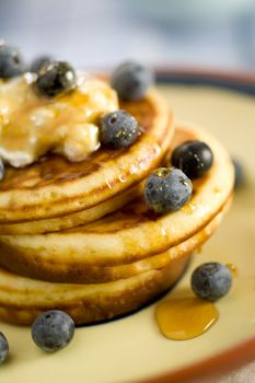 Delicious blue berry pancakes