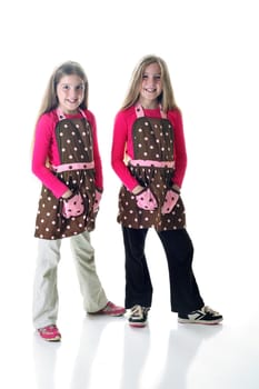 sisters in aprons