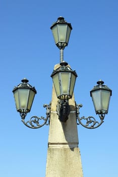 Old street lamp in the historic look