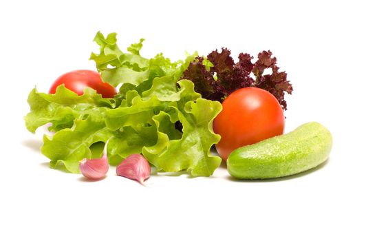 Fresh vegetables it is isolated on a white background.