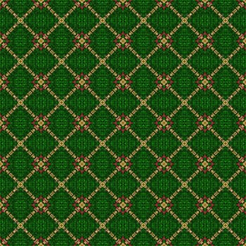 seamless texture of woven cotton with ornamental shapes