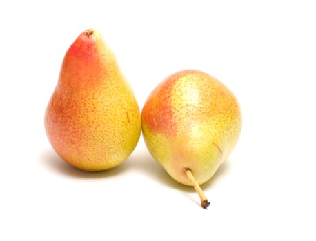 Two pears it is isolated on a white background.