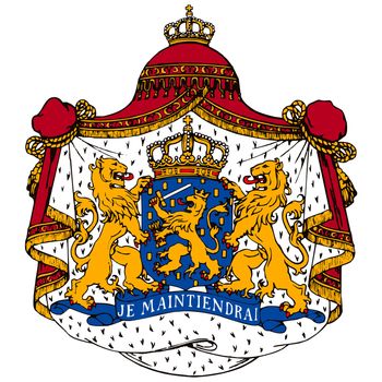 Netherlands coat of arms on white