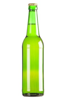 Lager beer bottle gloss with clipping path