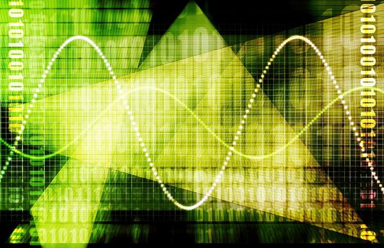 A Finance Spreadsheet Tech Graph Art Background