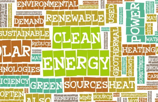Clean Energy Concept Education as a Art Abstract