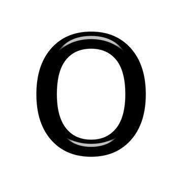 3d letter o isolated in white