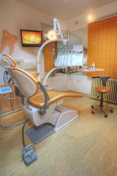 Modern Dentist's chair in a medical room