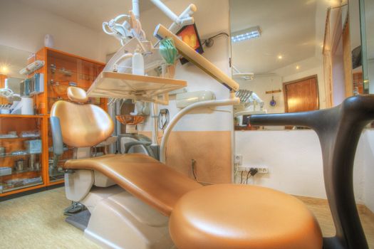 Modern Dentist's chair in a medical room