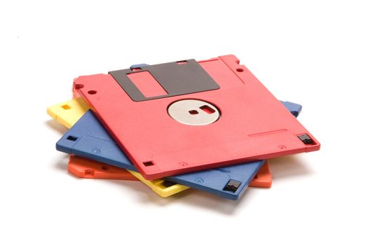 floppy disks isolated on white