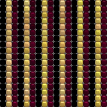 texture of yellow, deep red and black corals