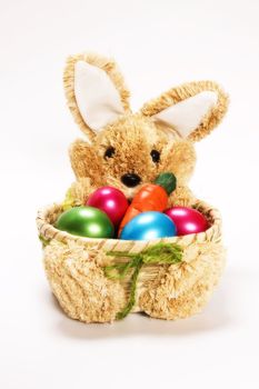 Easter bunny toy with eggs