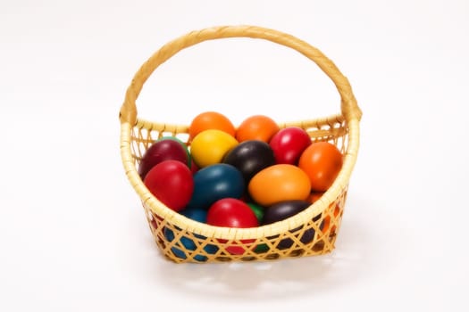 Easter eggs in a basket