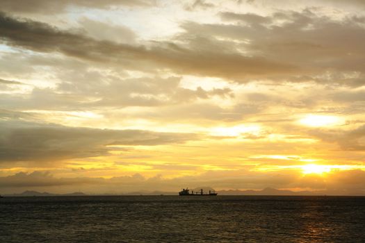 sunset on sea