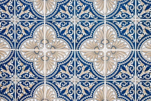 Detail of Portuguese glazed tiles.