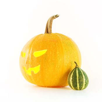 Halloween pumpkin on white background